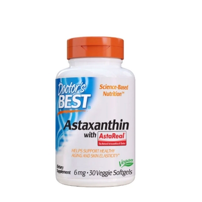 ДОКТОР'С БЕСТ АСТАКСАНТИН капсули 6 мг. 30 броя / DOCTOR'S BEST ASTAXANTHIN