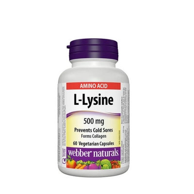L - ЛИЗИН капсули 500 мг. 60 броя / WEBBER NATURALS L - LYSINE 