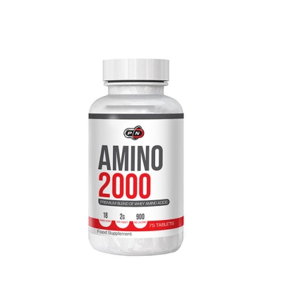 ПЮР НУТРИШЪН АМИНО 2000 + ЛЕВЦИН таблетки 75 броя / PURE NUTRITION AMINO 2000 + LEUCINE