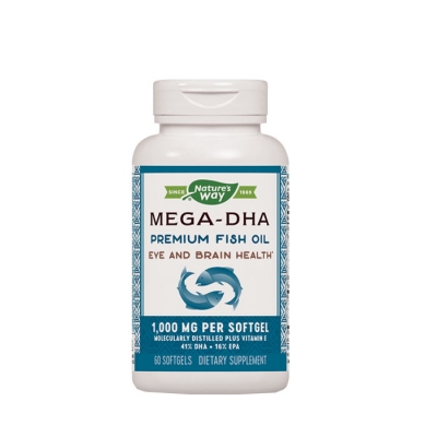 МЕГА DHA капсули 1000 мг. 60 броя / NATURE'S WAY MEGA - DHA