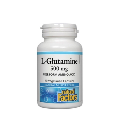 НАТУРАЛ ФАКТОРС L - ГЛУТАМИН капсули 500 мг. 60 броя / NATURAL FACTORS L - GLUTAMINE