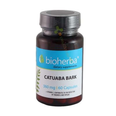 БИОХЕРБА КАТУАБА КОРА + ВИТАМИН C капсули 60 броя / BIOHERBA CATUABA BARK + VITAMIN C