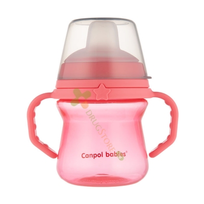 КАНПОЛ ЧАША СЪС СЛАМКА РОЗОВА 150 мл / CANPOL BABIES CUP WITH SILICONE SPOUT PINK 150 ml