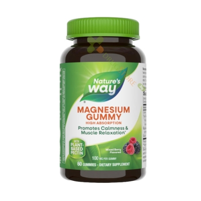 МАГНЕЗИЙ ЦИТРАТ 100 мг желирани таблетки 60 броя / NATURE'S WAY MAGNESIUM CITRATE 100 mg gummy