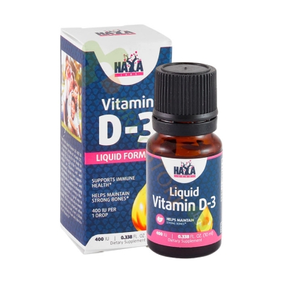 ХАЯ ЛАБС ВИТАМИН D3 капки 400 IU 10 мл / HAYA LABS VITAMIN D3