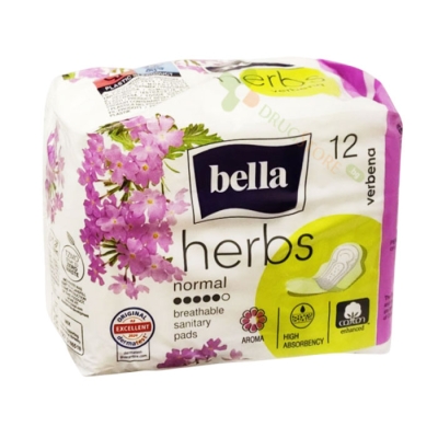 ДАМСКИ ПРЕВРЪЗКИ БЕЛЛА ХЕРБС ВЪРБИНКА НОРМАЛ АРОМА 12 броя / BELLA HERBS VERVAIN SANITARY PADS NORMAL AROMA