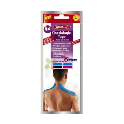 ВУНДМЕД КИНЕЗИО ЛЕНТА ЗА РАМО/ВРАТ 1 брой / WUNDMED KINESIO TAPE SHOWDER/NECK