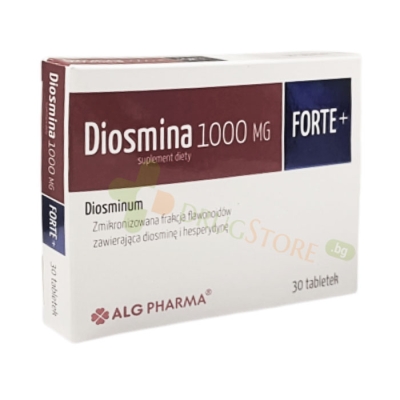 АЛГ ФАРМА ДИОСМИНА ФОРТЕ+ таблетки 1000 мг 30 броя / ALG PHARMA DIOSMINA FORTE+