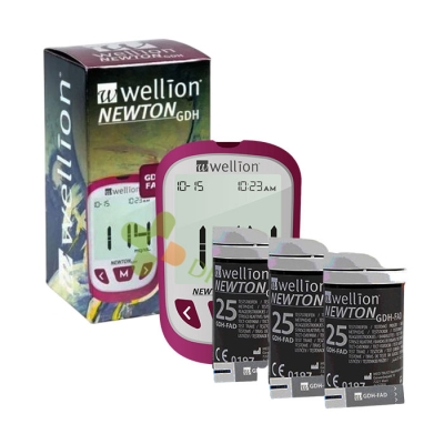 АПАРАТ ЗА КРЪВНА ЗАХАР WELLION NEWTON GDH-FAD + 75 тест ленти / WELLION NEWTON GDH-FAD + 75 test strips