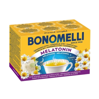 БОНОМЕЛИ ЧАЙ ЛАЙКА, МЕЛАТОНИН И МАГНЕЗИЙ филтър 14 броя / BONOMELLI TEA CAMOMILE, MELATONIN, MAGNESIUM filter bags