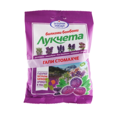 БОНБОНИ ЛУКЧЕТА ГАЛИ СТОМАХЧЕ 75 г / CANDY LUKCHETA WITH NATURAL HERBAL OILS COMPLEX