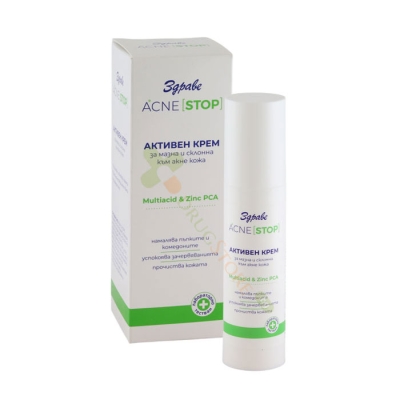 АКНЕ СТОП АКТИВЕН КРЕМ 50 мл / ZDRAVE ACNE STOP ACTIVE CREAM 