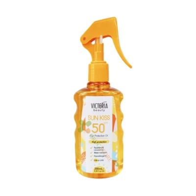 СЪН КИС СЛЪНЦЕЗАЩИТНО ОЛИО СПРЕЙ ЗА ТЯЛО SPF 50 200 мл / VICTORIA BEAUTY SUN KISS SUN PROTECTION BODY OIL SPF 50 