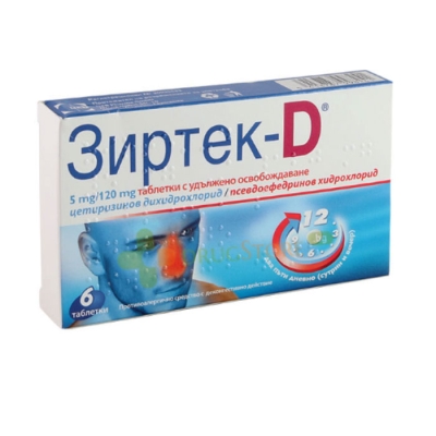 ЗИРТЕК D таблетки 6 броя / UCB FARCHIM ZYRTEC D