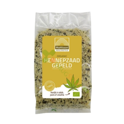 МАТИСЪН БИО КОНОПЕНО СЕМЕ белено 250 г / MATTISSON HEALTHSTYLE BIO HEMP SEEDS 