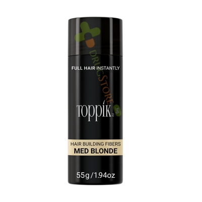 ТОППИК ФИБРИ ЗА КОСА СРЕДНО РУСО 55 г / TOPPIK HAIR BUILDING FIBERS MEDIUM BLONDE 