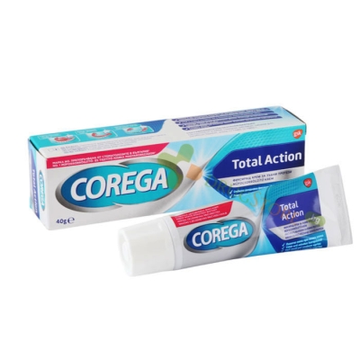 КОРЕГА ФИКСИРАЩ КРЕМ ЗА ЗЪБНИ ПРОТЕЗИ TOTAL ACTION 40 г / COREGA PROSTHETIC FIXATION CREAM TOTAL ACTION