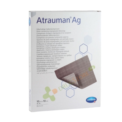 ХАРТМАН АТРАУМАН СРЕБРО ПРЕВРЪЗКА 10 см/10 см 1 брой / HARTMANN ATRAUMAN AG SILVER BANDAGE