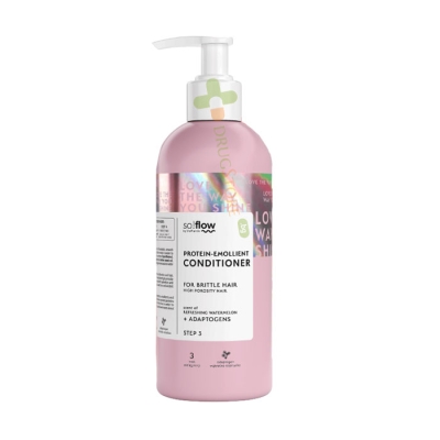ПРОТЕИНОВ ОМЕКОТЯВАЩ БАЛСАМ ЗА СКЛОННА КЪМ НАЧУПВАНЕ КОСА 400 мл / SO! FLOW PROTEIN AND EMOLLIENT CONDITIONER HIGH POROSITY AND BRITTLE HAIR