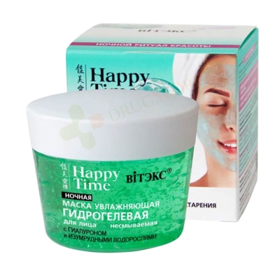  НОЩНА ХИДРАТИРАЩА ХИДРОГЕЛНА МАСКА ЗА ЛИЦЕ 90 мл / VITEX HAPPY TIME FACIAL NIGHT HYDRATING HYDROGEL MASK 