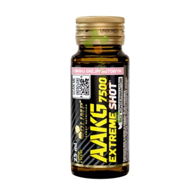 AAKG 7500 ЕКСТРИЙМ ШОТ стъклена ампула ОВКУСЕН 25 мл / OLIMP SPORT NUTRITION AAKG 7500 EXTREME SHOT FLAVORED