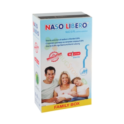 НАЗО ЛИБЕРО стерилен изотоничен разтвор на натриев хлорид 0.9% 5 мл 30 броя / NASO LIBERO sterile solution of sodium chloride 0.9% 