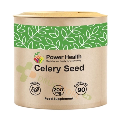  ЦЕЛИНА СЕМЕНА капсули 200 мг 90 броя / POWER HEALTH CELERY SEED capsules 200 mg 