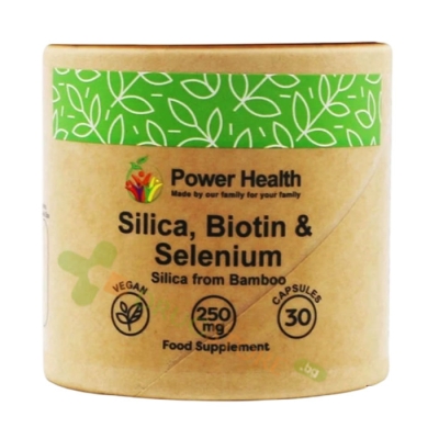 СИЛИЦИЙ + БИОТИН + СЕЛЕН капсули 30 броя / POWER HEALTH SILICA, BIOTIN & SELENIUM 