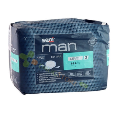УРОЛОГИЧНИ ПОДЛОЖКИ ЗА МЪЖЕ СЕНИ ЕКСТРА 15 броя / SENI EXTRA INCONTINENCE PADS FOR MEN 