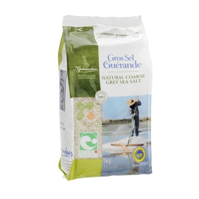 КЕЛТСКА СОЛ - ГРАНУЛИ - ЕСТЕСТВЕНО ВЛАЖНА 1 кг / LE GUERANDAIS NATURAL COARSE CELTIC SEA SALT 1 kg