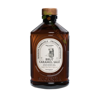 БИО СИРОП С ВКУС НА СОЛЕН КАРАМЕЛ 400 мл / BACANHA BIO SYRUP SALT CARAMEL FLAVOR 