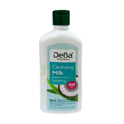 ДЕВА NATURAL BEAUTY ПОЧИСТВАЩО ТОАЛЕТНО МЛЯКО С АЛОЕ ВЕРА И КОКОСОВА ВОДА 500 мл / DEVA NATURAL BEAUTY CLEANSING MILK WITH ALOE VERA AND COCONUT WATER