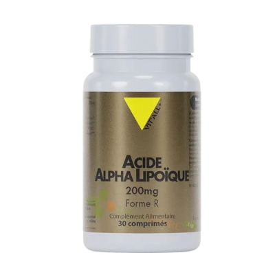R-АЛФА-ЛИПОЕВА КИСЕЛИНА таблетки 200 мг 30 броя / VIT`ALL+ ALPHA LIPOIC ACID 