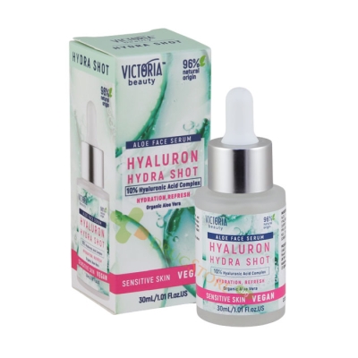  СЕРУМ ЗА ЛИЦЕ ХИАЛУРОН ХИДРА ШОТ С АЛОЕ ВЕРА 30 мл / VICTORIA BEAUTY HYALURON HYDRA SHOT SERUM WITH ALOE VERA 