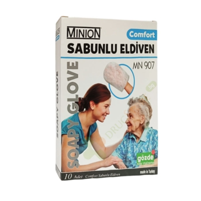 МИНИОН ПОЧИСТВАЩИ РЪКАВИЦИ СЪС САПУН 10 броя / MINION SOAPY GLOVE 