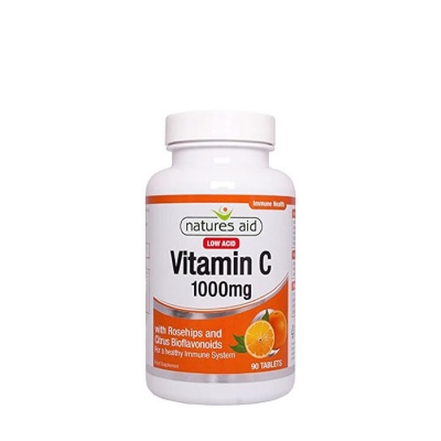 ВИТАМИН C  таблетки 1000 мг. 90 броя / NATURES AID VITAMIN C LOW ACID