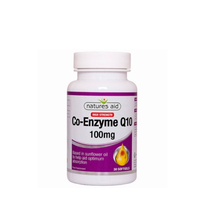 КОЕНЗИМ Q10 капсули 100 мг. 30 броя / NATURES AID CO-ENZYME Q10