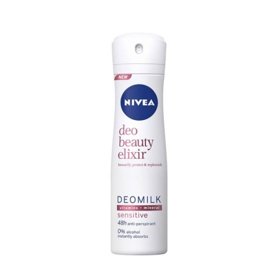 НИВЕА ДЕЗОДОРАНТ ДЕО БЮТИ ЕЛИКСИР ДЕОМИЛК СЕНЗИТИВ 150 мл. / NIVEA DEO SPRAY DEO BEAUTY ELIXIR DEOMILK SENSITIVE