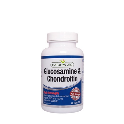ГЛЮКOЗАМИН + ХОНДРОИТИН таблетки  90 броя / NATURES AID GLUCOSAMINE + CHONDROITIN