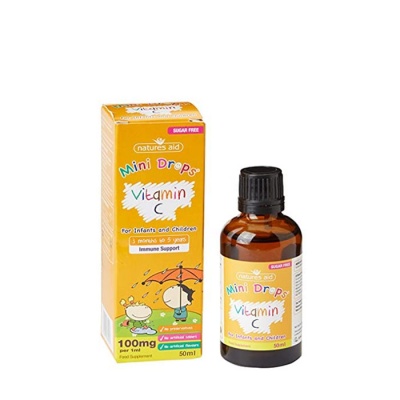 ВИТАМИН С ЗА ДЕЦА капки 100 мг. 50 мл. / NATURES AID VITAMIN C 100 mg DROPS FOR KIDS