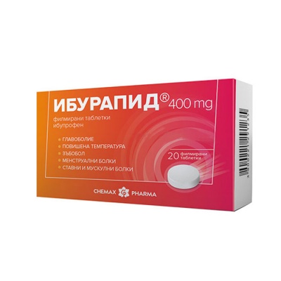 ИБУРАПИД таблетки 400 мг. 20 броя / IBURAPID tablets 400 mg. x 20