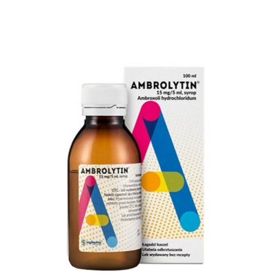 АМБРОЛИТИН сироп 15 мг. /5 мл. 100 мл. / AMBROLYTIN syrup 15 mg / 5 ml 100 ml