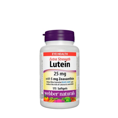 ЛУТЕИН 25 мг. + ЗЕАКСАНТИН 5 мг. капсули 175 броя / WEBBER NATURALS LUTEIN WITH ZEAXANTHIN