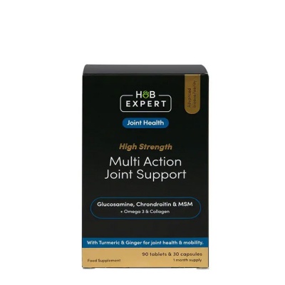 ДЖОЙНТ СЪПОРТ таблетки 90 броя + капсули 30 броя / HOLLAND & BARRETT HIGH STRENGHT MULTI ACTION JOINT SUPPORT