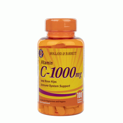 ВИТАМИН Ц каплети 1000 мг. 100 броя / HOLLAND & BARRETT VITAMIN C