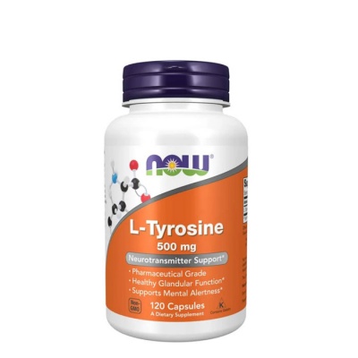 НАУ ФУДС L - ТИРОЗИН капсули 500 мг. 120 броя / NOW FOODS L - TYROSINE