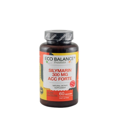 СИЛИМАРИН 300 мг. + АЦЦ ФОРТЕ ЕКО БАЛАНС капсули 60 броя / ECO BALANCE PHARMA SILYMARIN 300 mg ACC FORTE