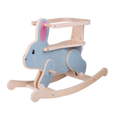 ДЕТСКА ДЪРВЕНА ЛЮЛКА ЗАЕК БИГДЖИГС 33041 / BIGJIGS TOYS ROCKING RABBIT 33041