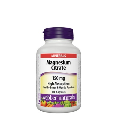 МАГНЕЗИЙ (ЦИТРАТ) капсули 150 мг. 120 броя / WEBBER NATURALS MAGNESIUM CITRATE