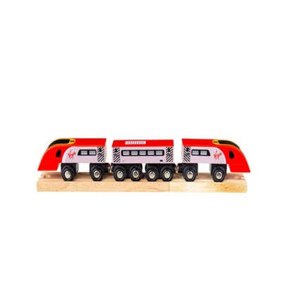 ДЪРВЕНО ВЛАКЧЕ С РЕЛСИ - ПЕНДОЛИНО БИГДЖИГС BJT461 / BIGJIGS TOYS WOODEN TRAIN WITH RAILS - PENDOLINO BJT461